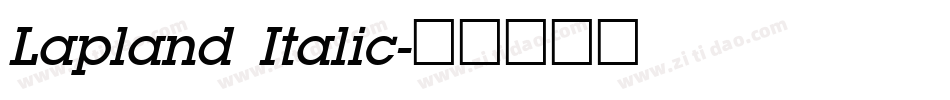 Lapland Italic字体转换